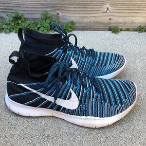 2016 Nike Free Train Force Flyknit Men's 10 Blue Running Shoes 833275-004